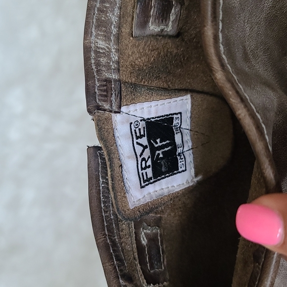 Frye | size 9 | distressed engineer boot with heel - Picture 8 of 14